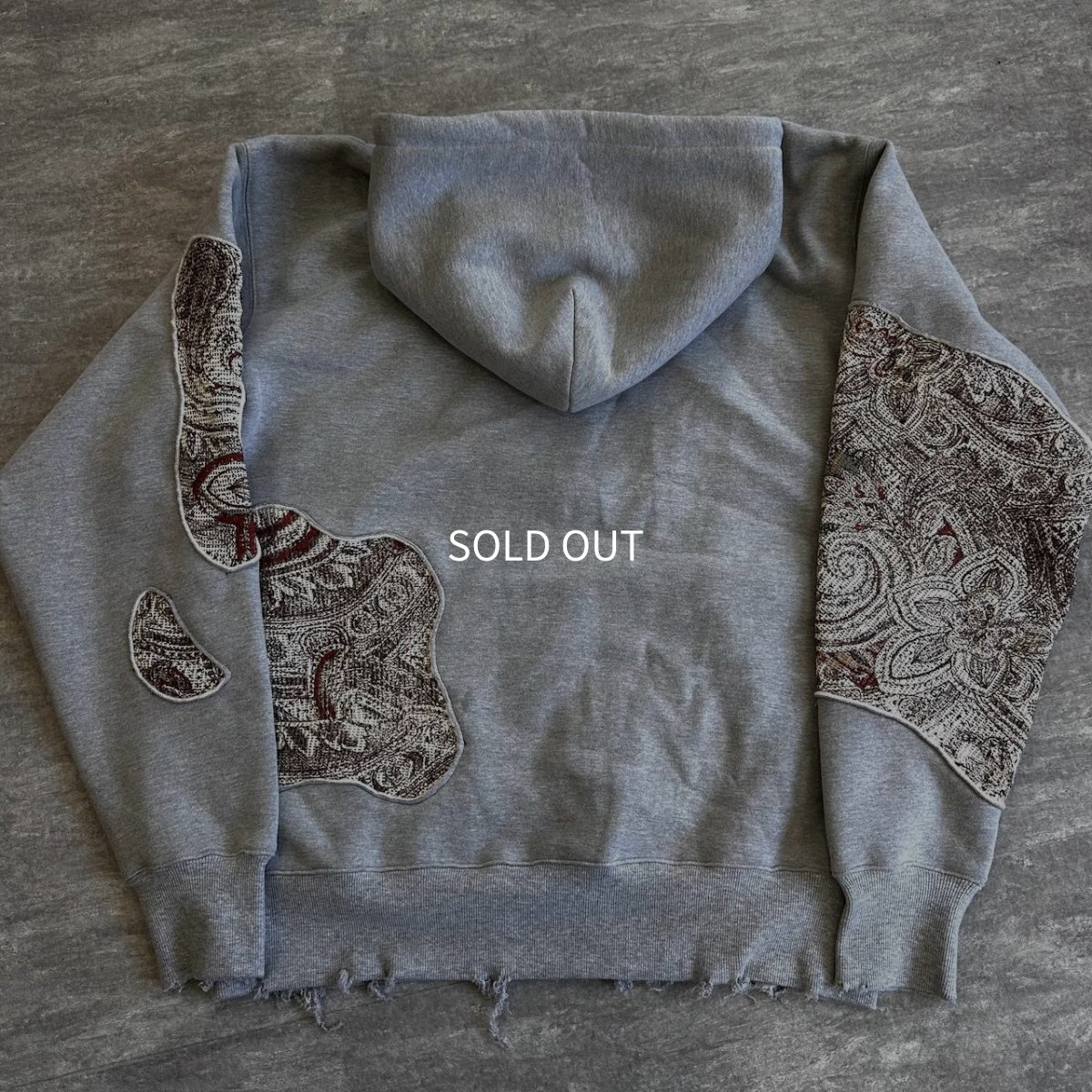 画像2: ＴＷＲリメイク　パッチワークプルーオーバーパーカー (2)