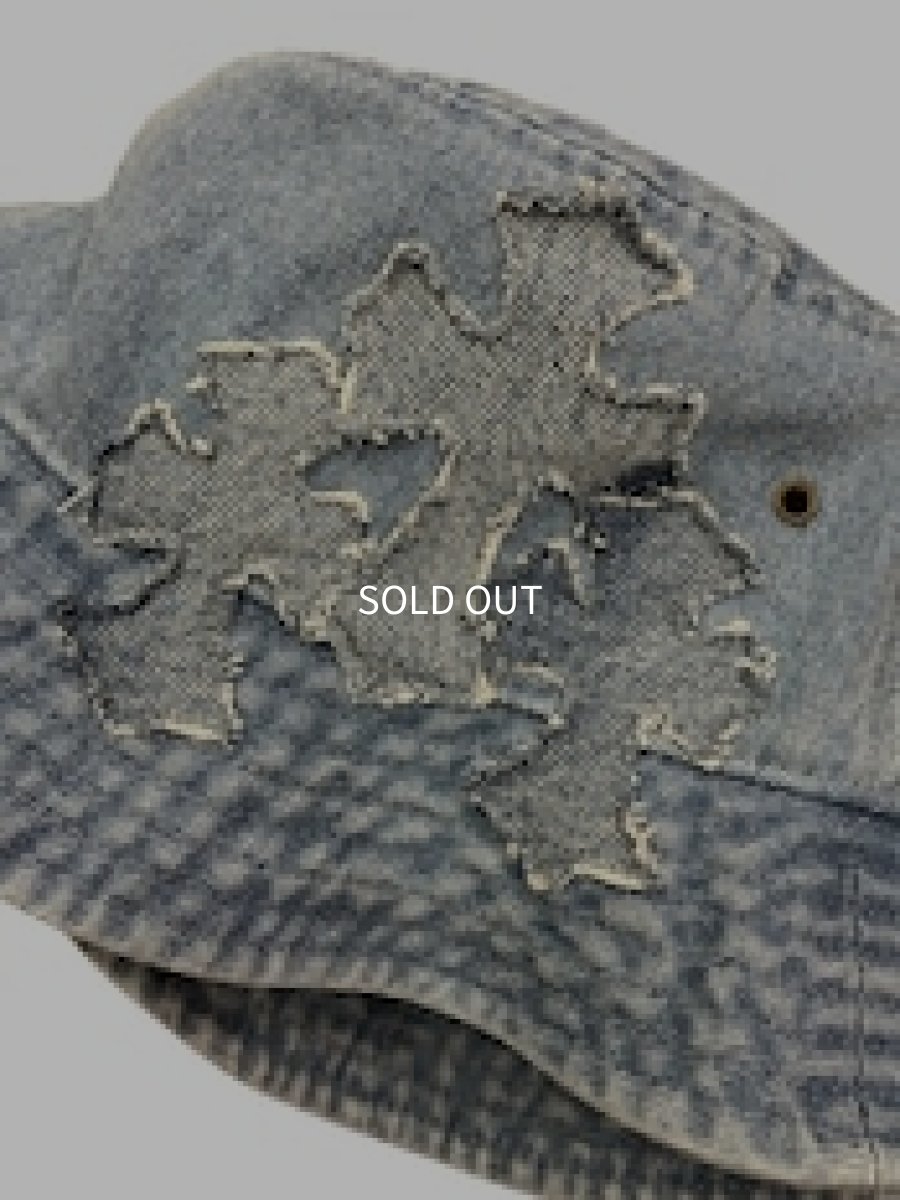 画像2: TWRリメイク　デニムクロスパッチバケットハット (2)