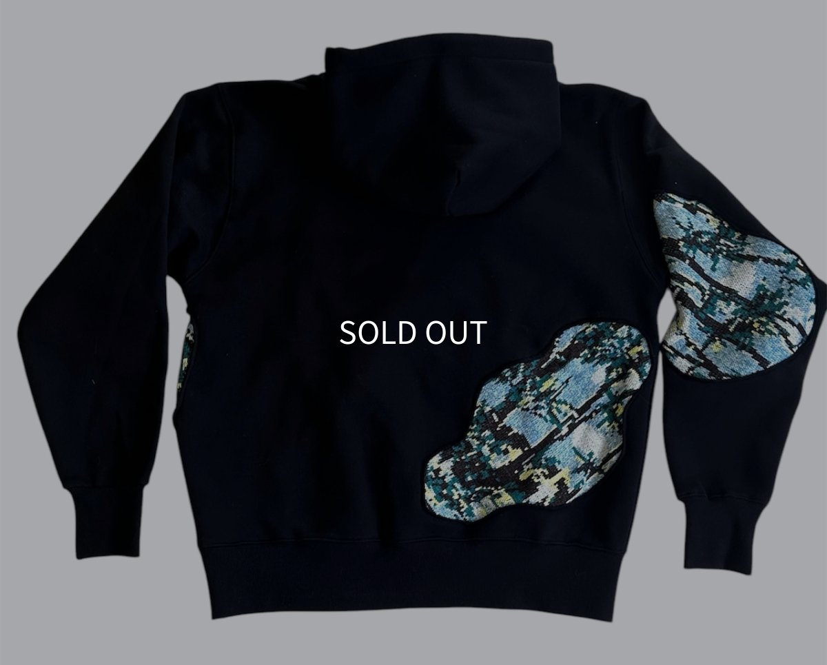 画像2: ＴＷＲリメイク　パッチワークプルーオーバーパーカー (2)
