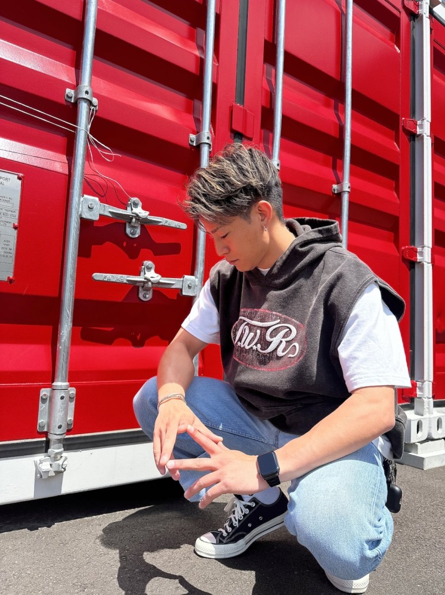 画像1: 発泡＋箔ＴＷＲノースリーブフーディ (1)