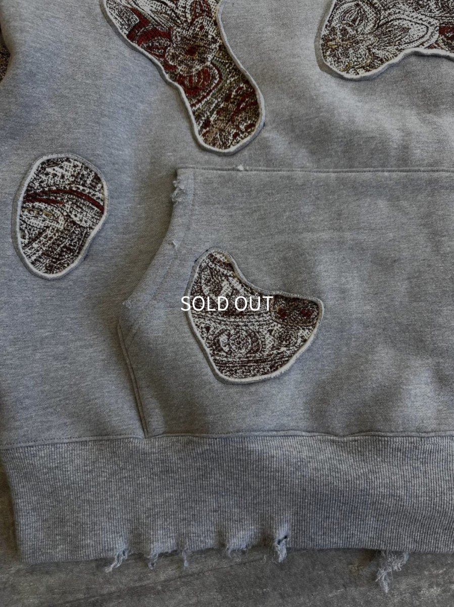 画像4: ＴＷＲリメイク　パッチワークプルーオーバーパーカー (4)