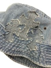 画像2: TWRリメイク　デニムクロスパッチバケットハット (2)