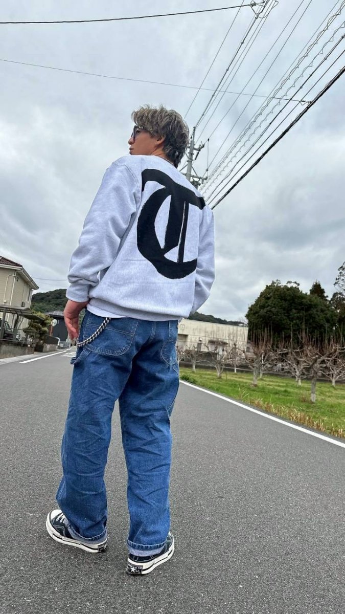 画像1: 筆文字クルーネックスウェット (1)