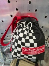 画像1: TWR×FREELY ブロックチェック巾着バッグ (1)