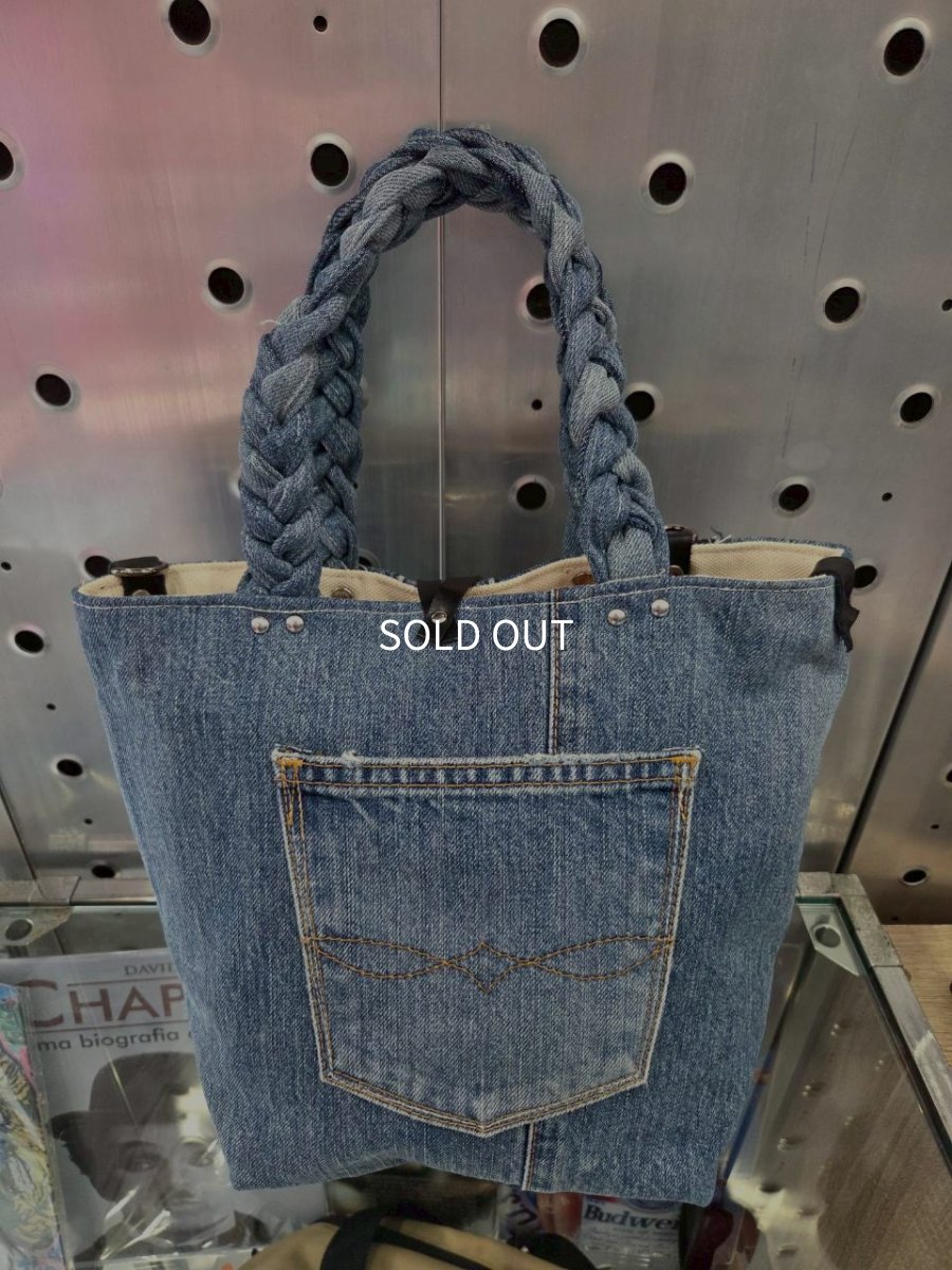 画像2: TWR×FREELY　スタッズデニムバッグ (2)