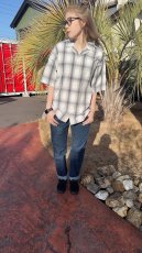 画像1: オープンカラーチェックシャツ (1)