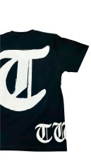 画像1: 筆花文字半袖Tシャツ (1)