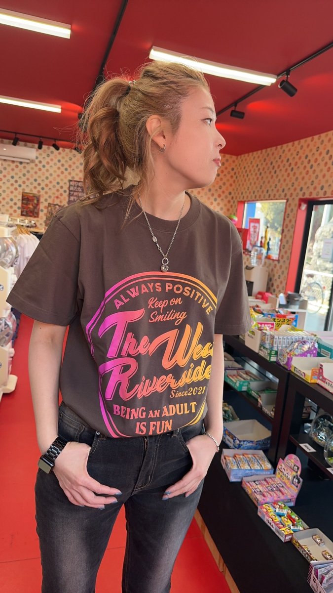 画像1: ポジティブウエストリバーサイドフロントグラデTシャツ (1)