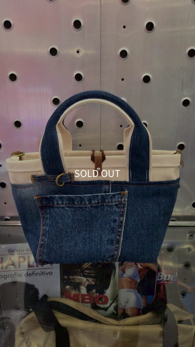 画像3: TWR×FREELY スプラッシュデニムミニトートBAG (3)