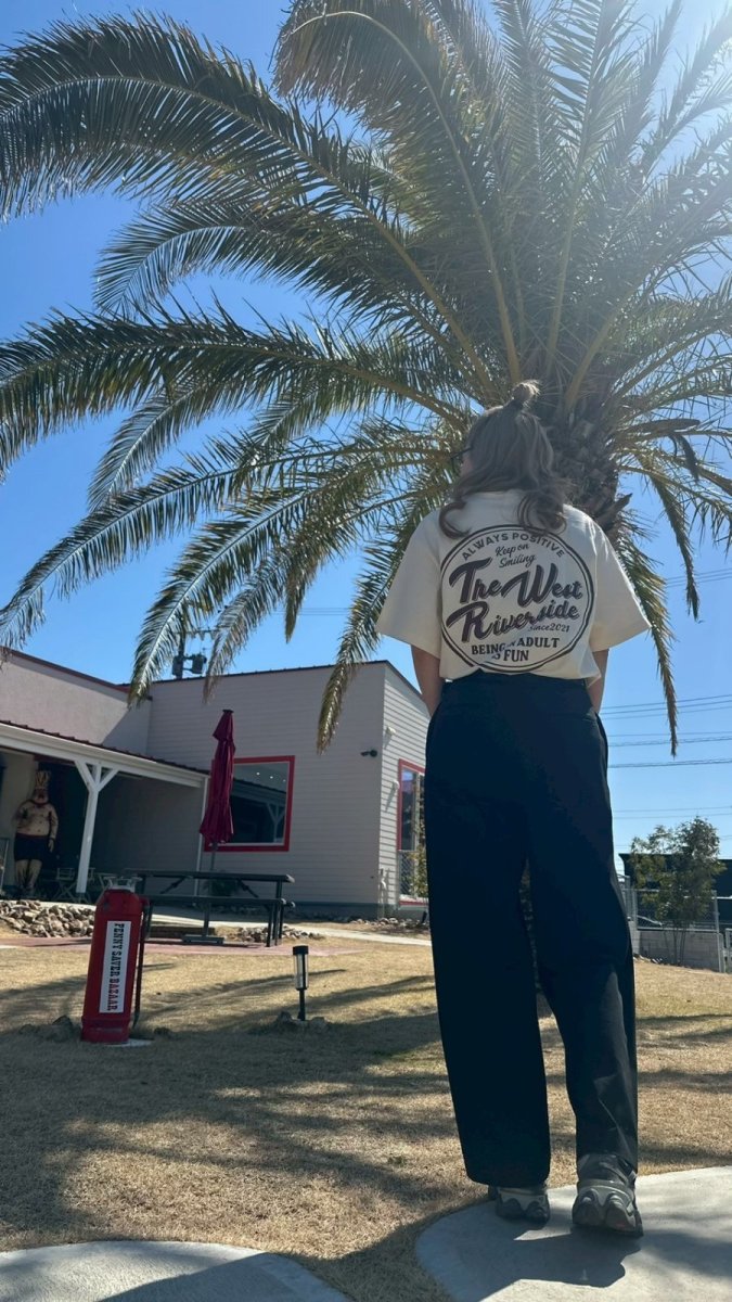 画像1: ポジティブウエストリバーサイド 半袖Tシャツ (1)