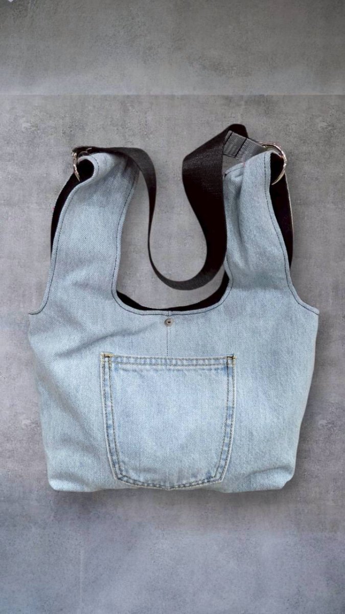 画像2: FREELY　スプラッシュデニムワンショルダーBAG (2)