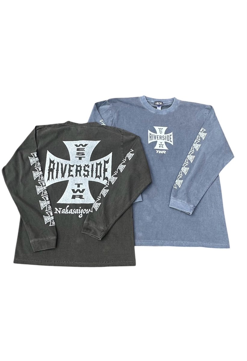 画像2: クロスプリントロングスリーブTシャツ (2)