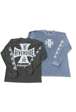 画像2: クロスプリントロングスリーブTシャツ (2)