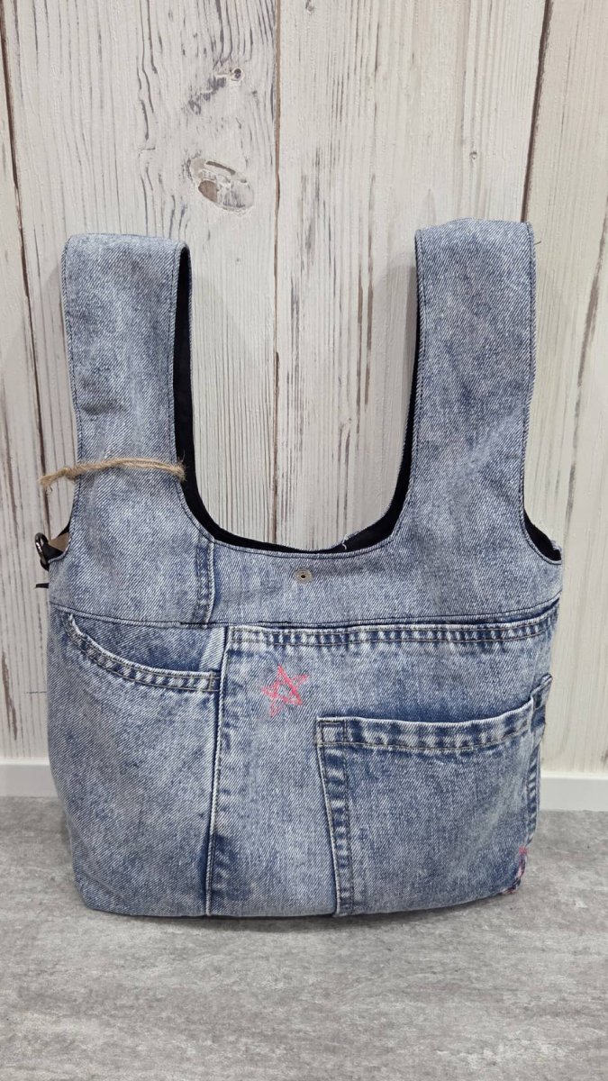 画像5: TWR×FREELY　ダメージデニムマルシェBAG (5)
