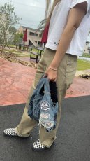 画像6: TWR×FREELY　ダメージデニムマルシェBAG (6)