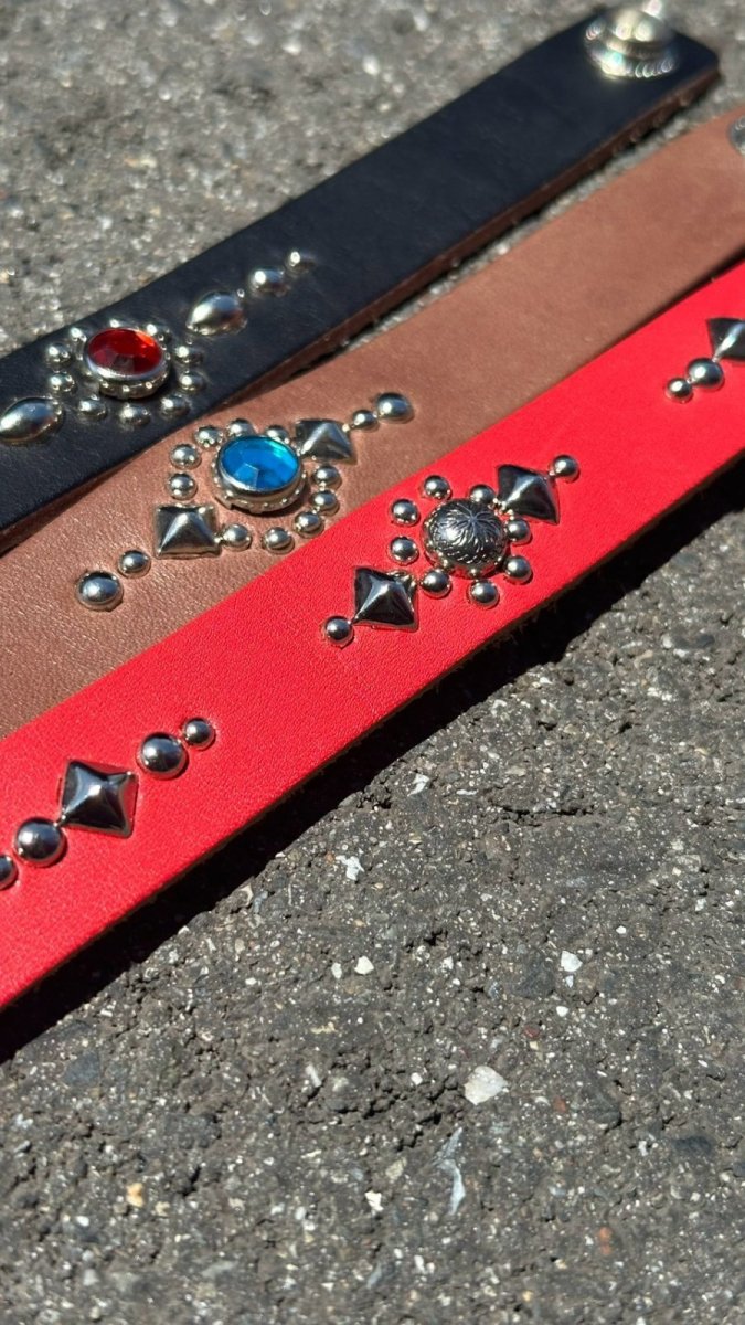 画像3: TWR STUDS LEATHER BRACELET (3)