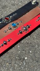 画像1: TWR STUDS LEATHER BRACELET (1)