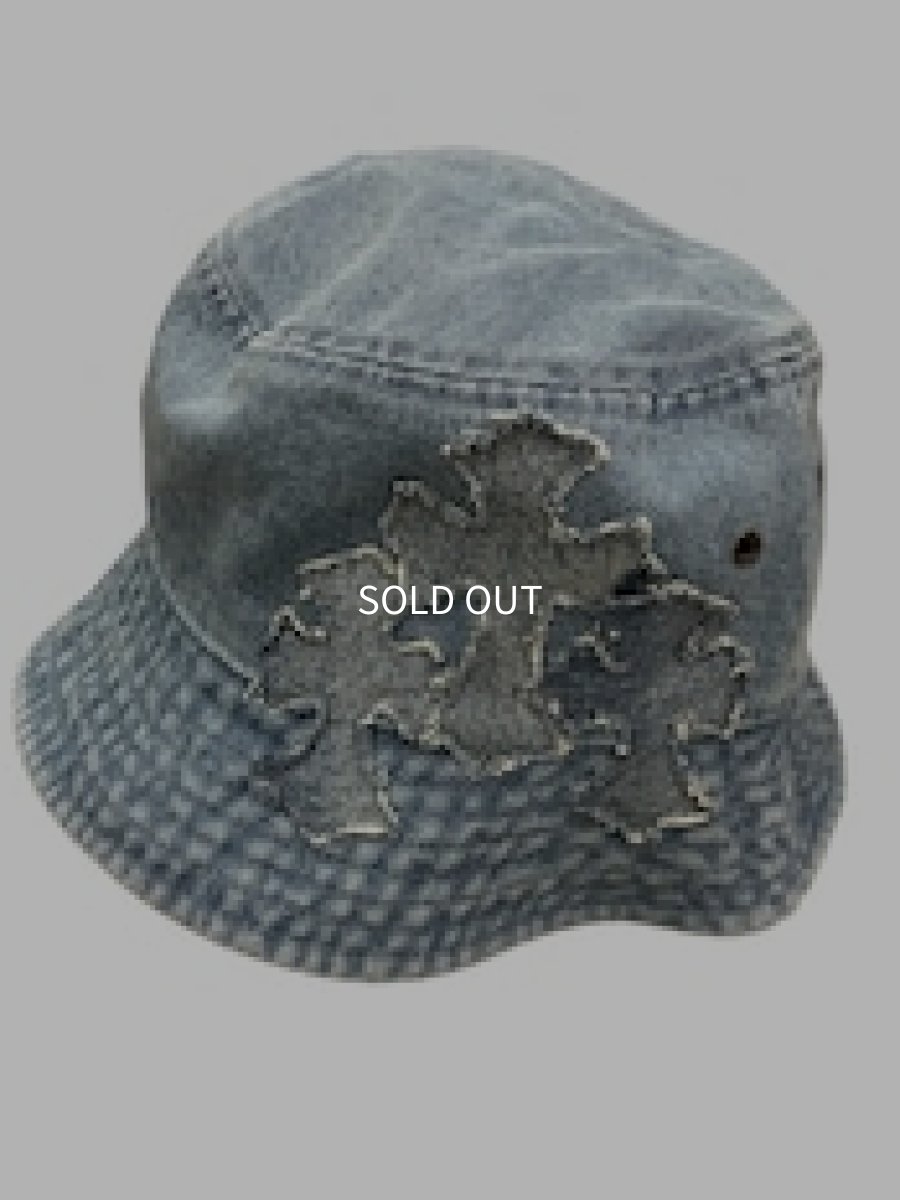 画像3: TWRリメイク　デニムクロスパッチバケットハット (3)