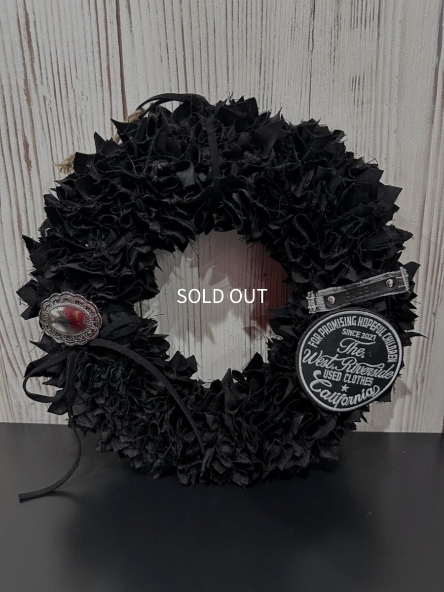 画像2: TWR×FREELY　ブラックデニムリース (2)