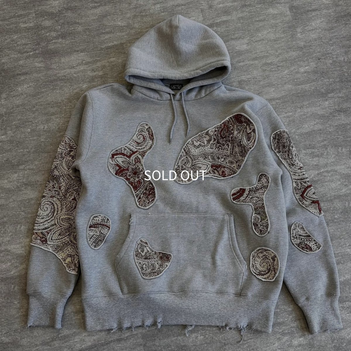 画像1: ＴＷＲリメイク　パッチワークプルーオーバーパーカー (1)