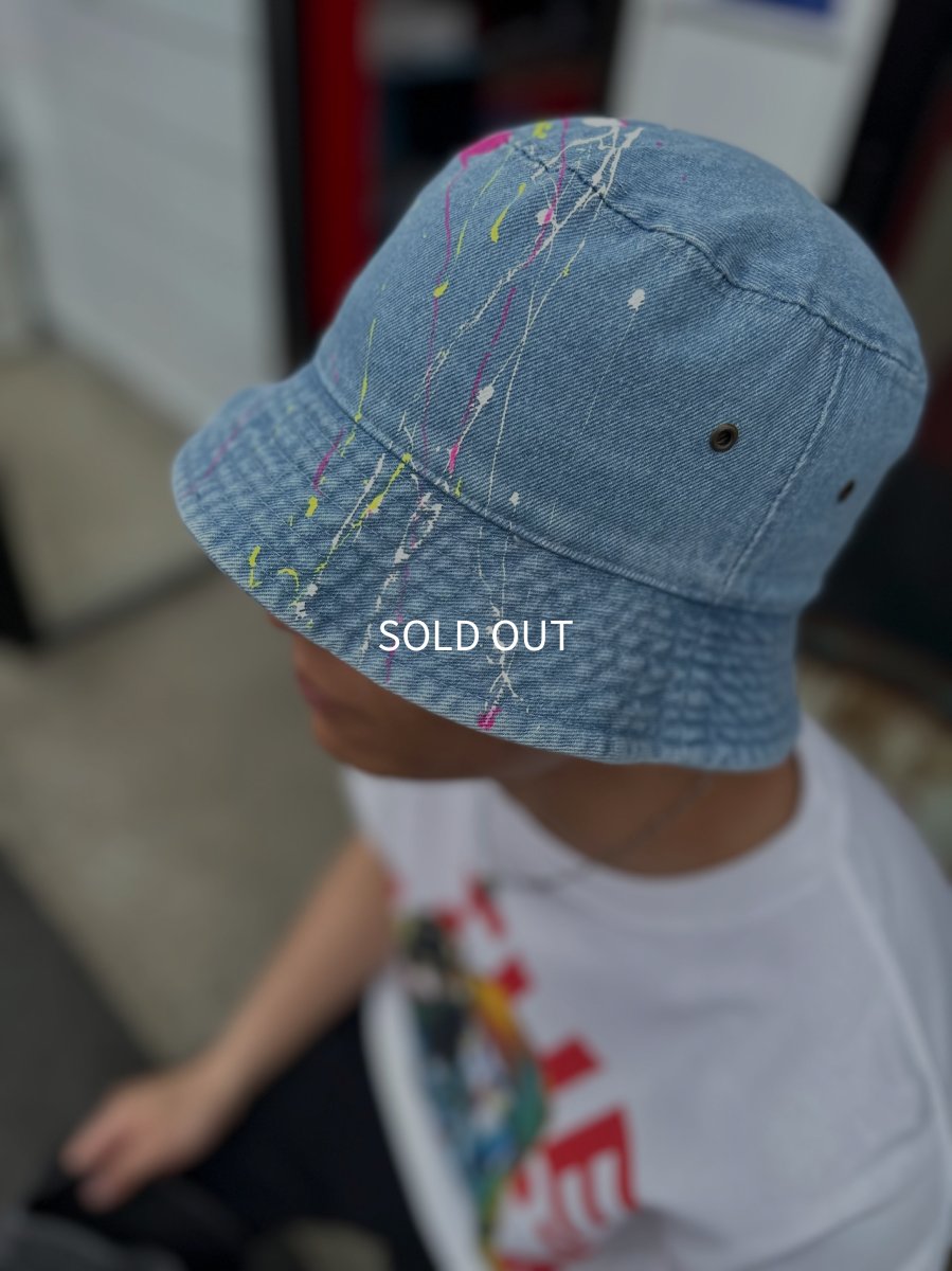 画像4: ＴＷＲオリジナル　スプラッシュペイントデニムハット (4)