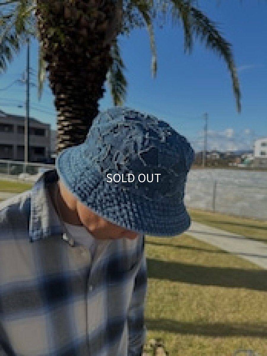 画像2: TWRリメイク　デニムクロスパッチバケットハット (2)