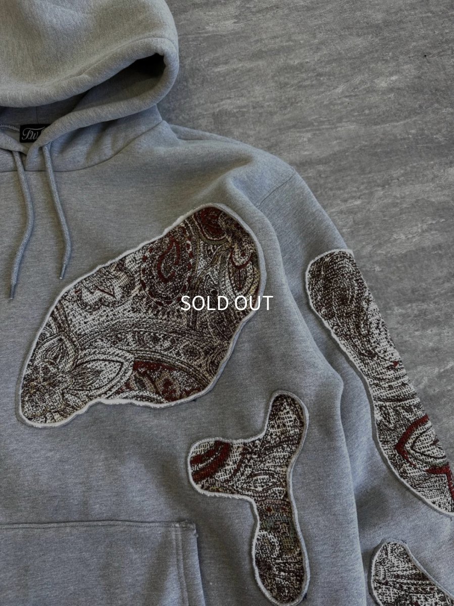 画像3: ＴＷＲリメイク　パッチワークプルーオーバーパーカー (3)