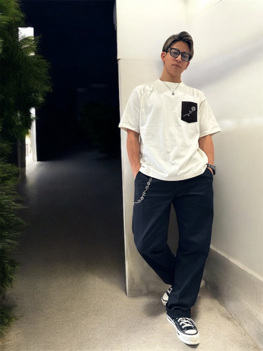 画像3: スタッズレザーポケットＴシャツ (3)