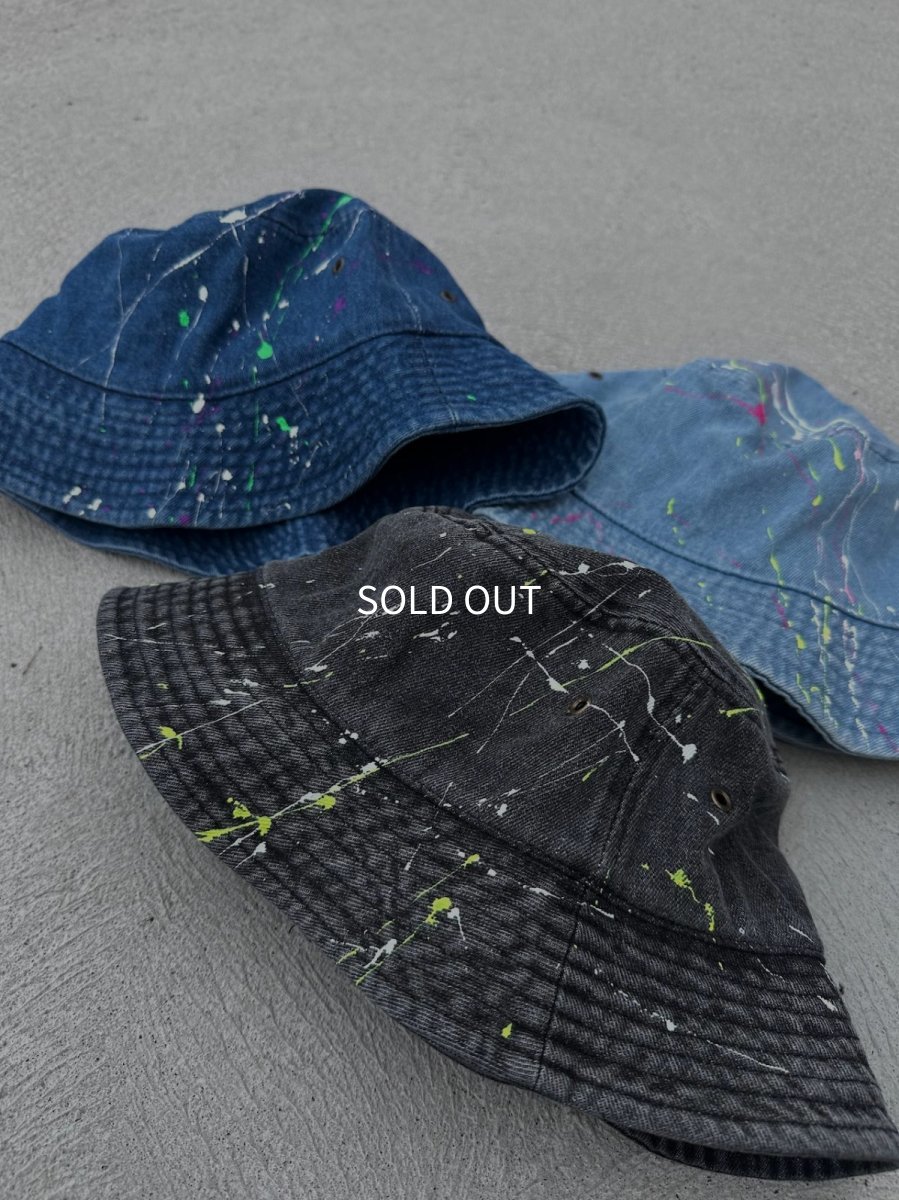 画像1: ＴＷＲオリジナル　スプラッシュペイントデニムハット (1)