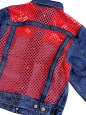 画像5: TWRリメイク　ネオンメッシュデニムジャケット (5)