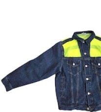 画像11: TWRリメイク　ネオンメッシュデニムジャケット (11)